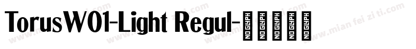 TorusW01-Light Regul字体转换